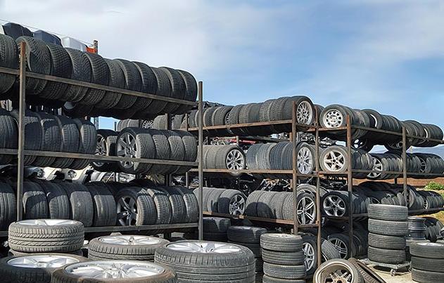 rack of tires